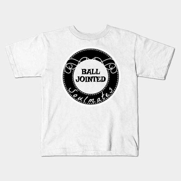 Balljointed Soulmates Design White Black Kids T-Shirt by Qwerdenker Music Merch